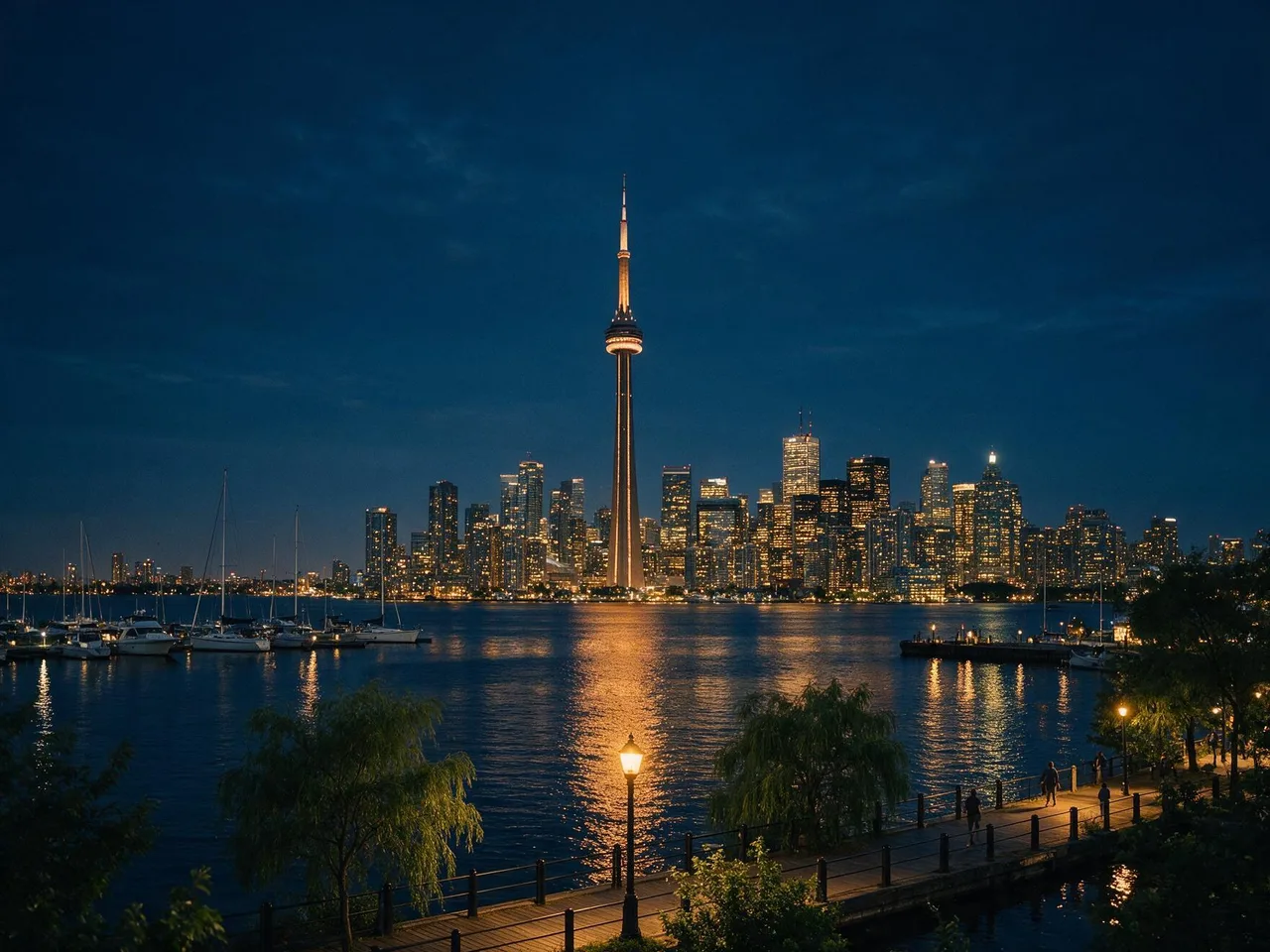 CN Tower and Toronto skyline — study in Canada