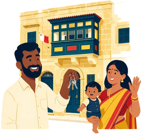 Graduate settled in Malta with his family