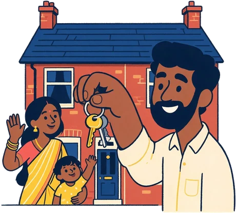 Graduate settled in the UK with his family